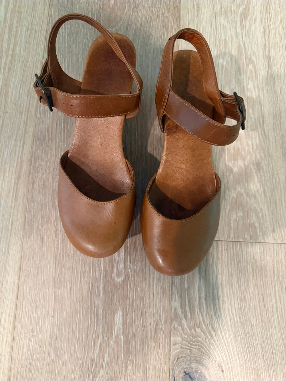 Cordani Brown Leather Slingback Mary Jane Mules - Picture 7 of 7